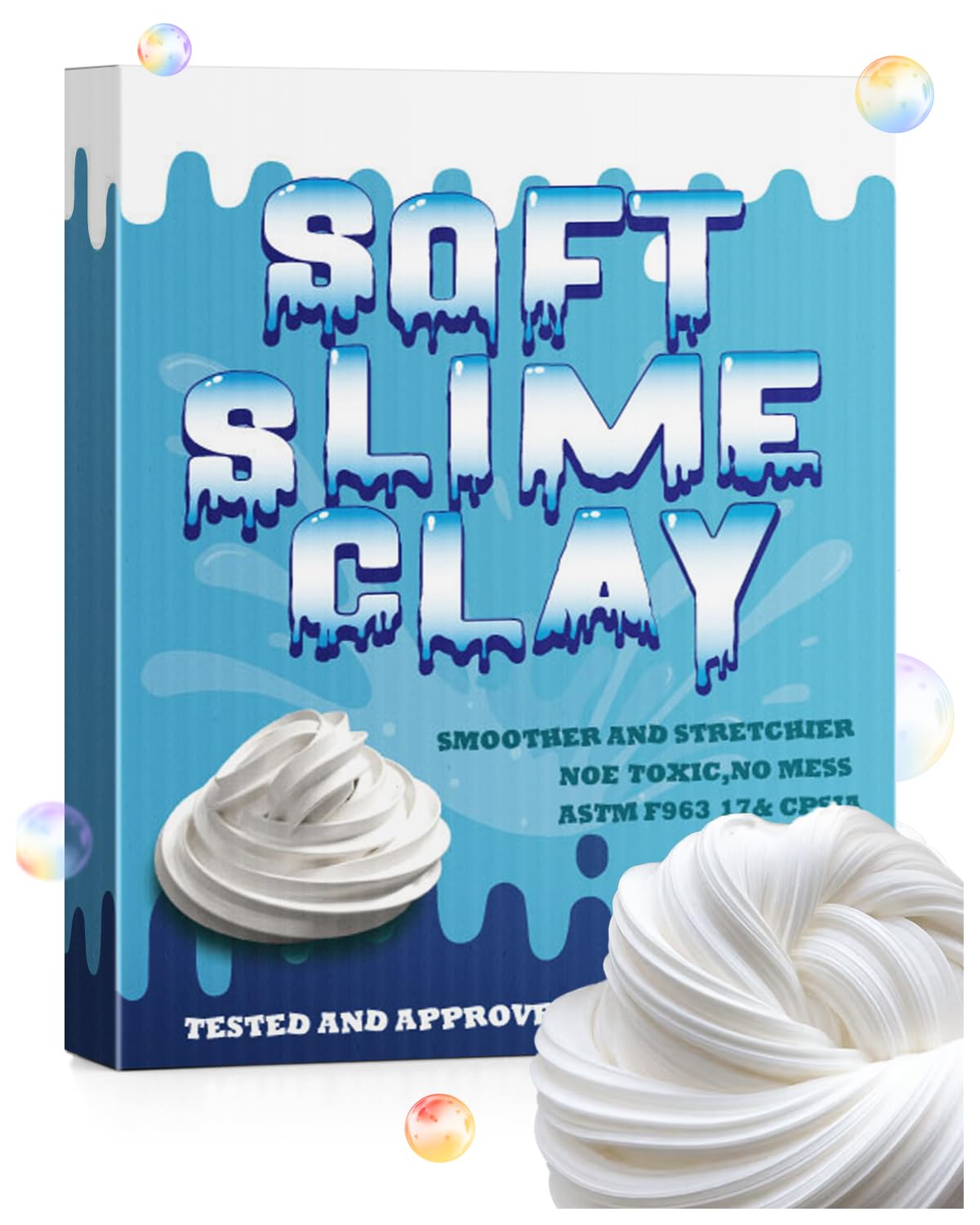 White Slime Clay Modeling Air Dry Foam Clay for Kids, Slime Making Kit for Girls Ages 8-12, Add to Glue to Make Butter S