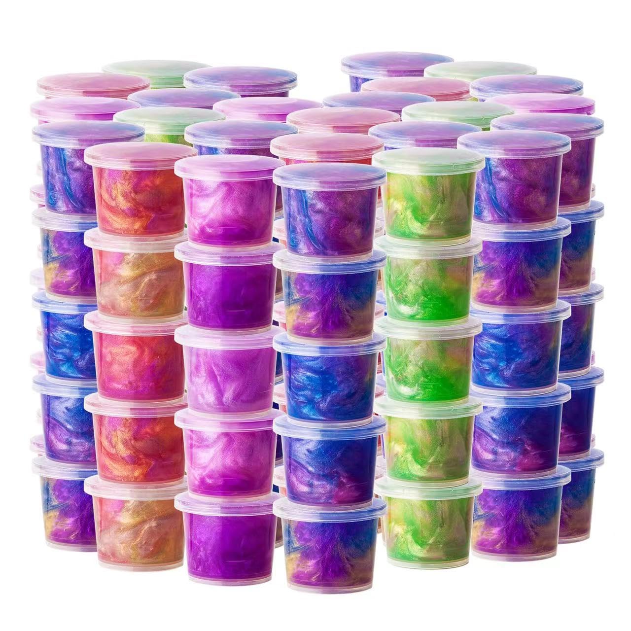 Unicorn Galaxy Slime 48 Packs(Colorful Sludgy Gooey Fidget) for Sensory and Tactile Stimulation Prize Party Slime Favors