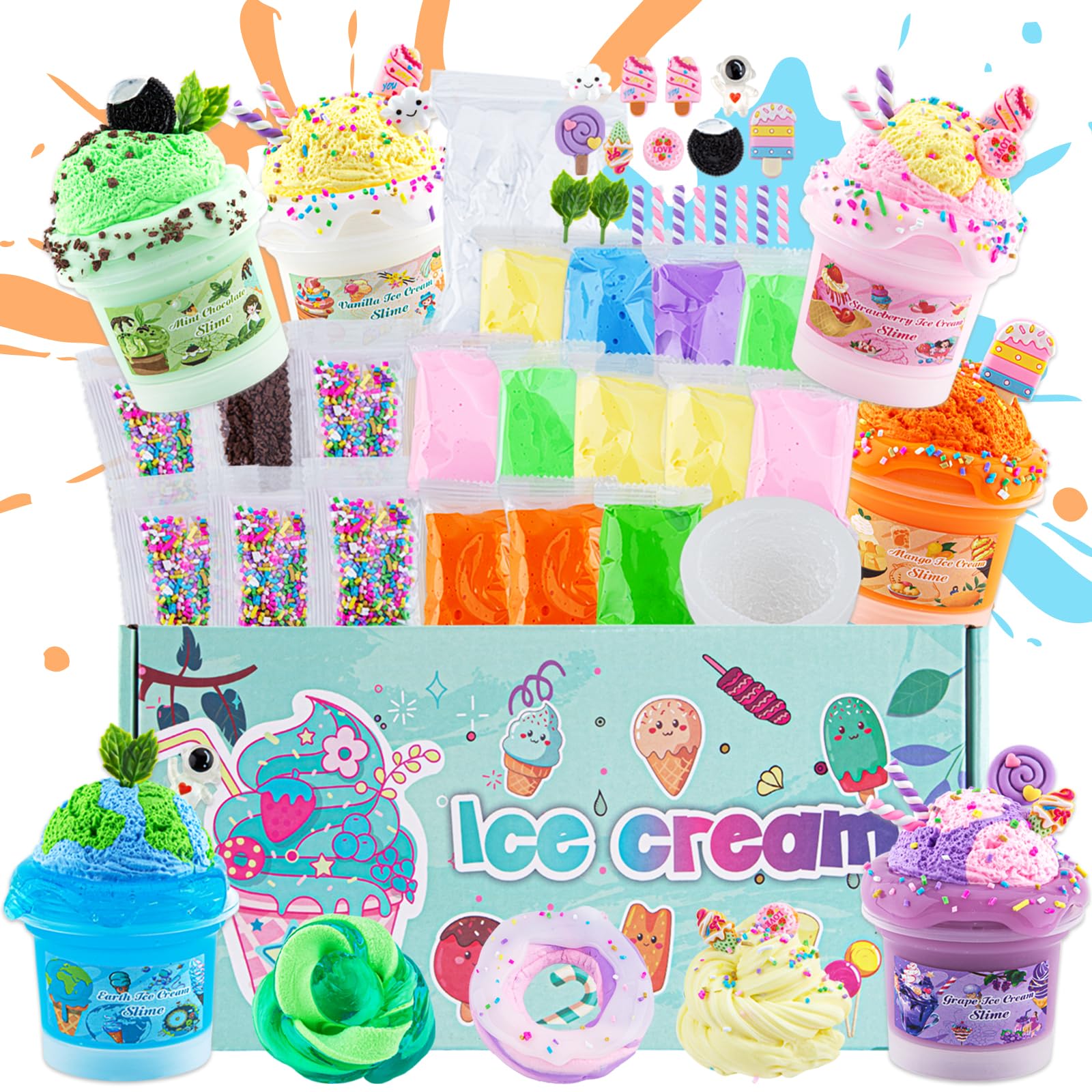 Ice Cream Slime Kit for Girls Ages 8-12 Easter Party Favors
Ice Cream Slime Kit for Girls Ages 8-12 Includes Clear Slime