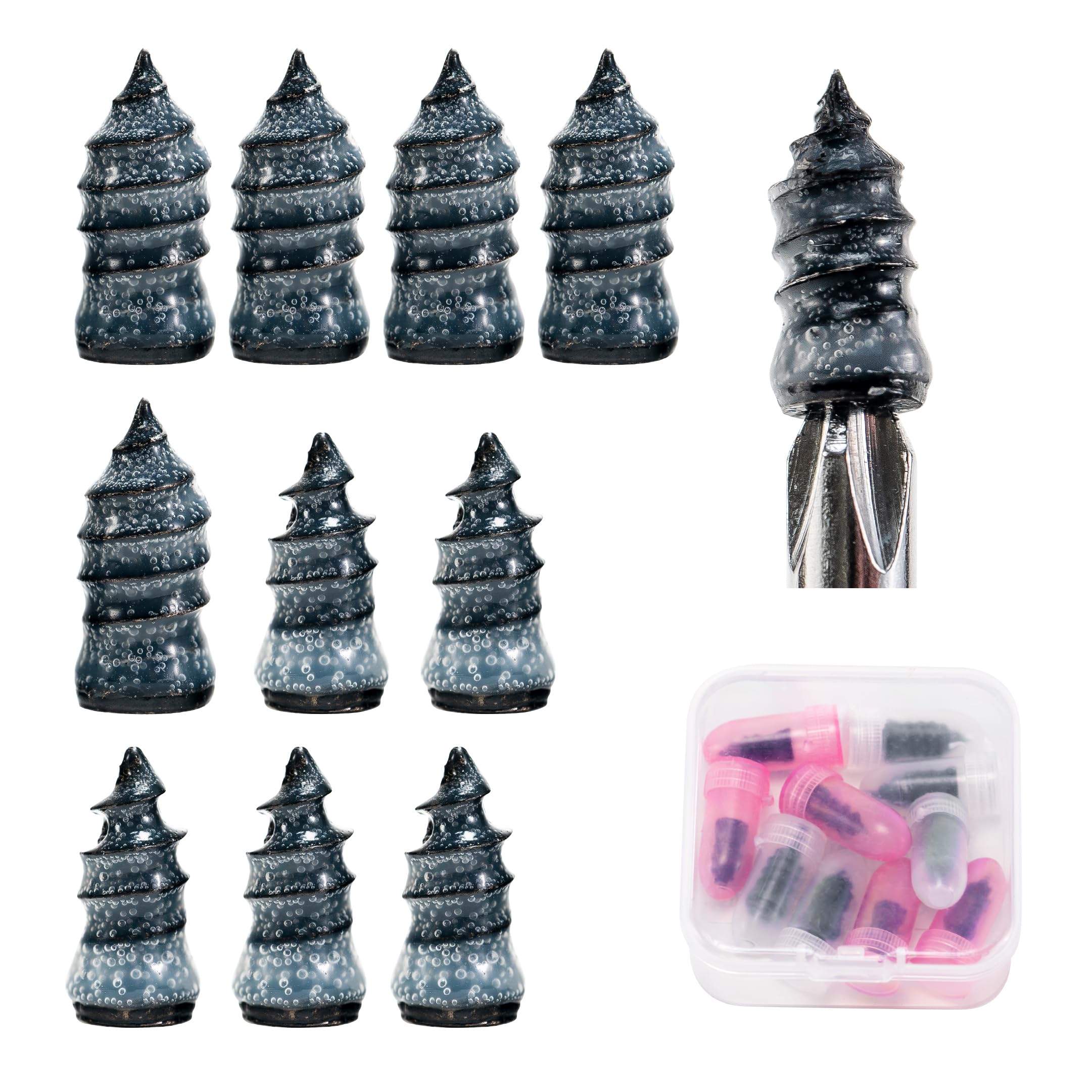 Airmoto Tire Repair Screws for Car Motorcycle Bicycle - DIY Tire Puncture Repair Kit - 10pcs Rubber Sealed Nails for Men