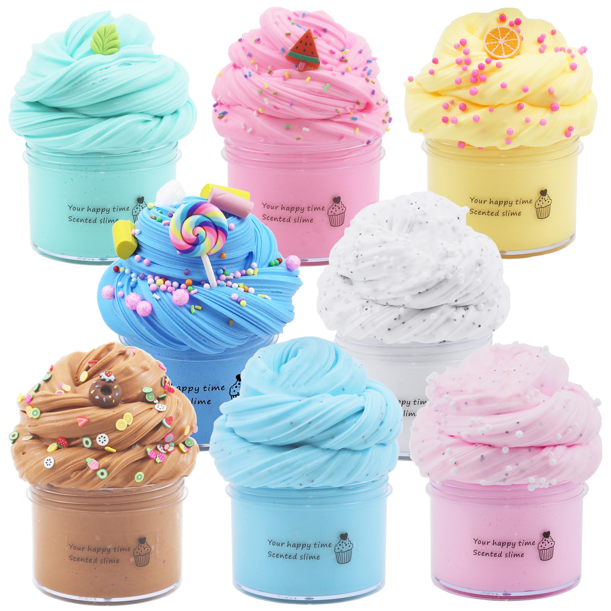 8 Pack Butter Slime Kit for Girls, Stress Relief Toy
| Stretchy and Non-Sticky Soft Slime for Boys
| DIY Slime Kit for