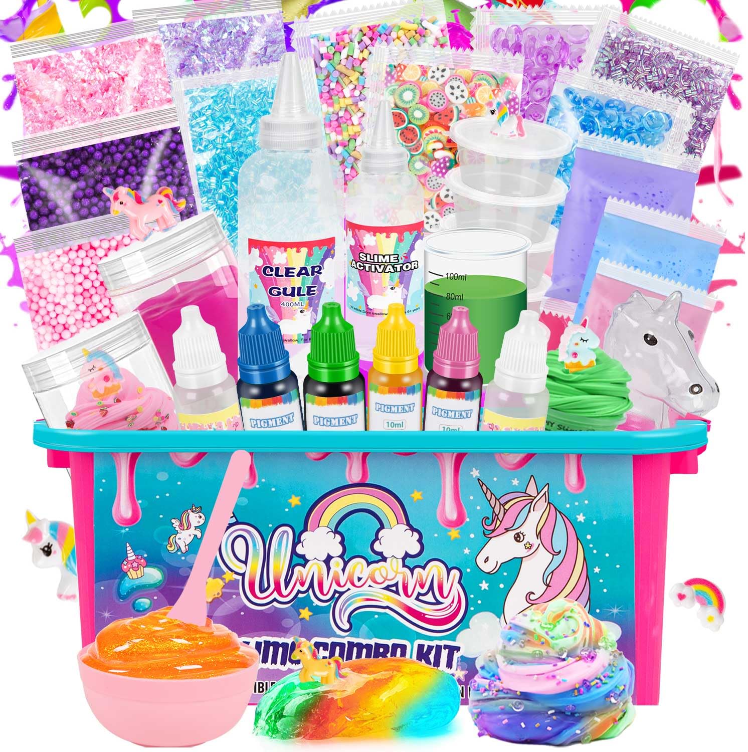 Unicorn Slime Kit for Girls Ages 6-12, Ultimate DIY Slime Making Fun for Young Girls
| Perfect Unicorn Slime Kit for 7-