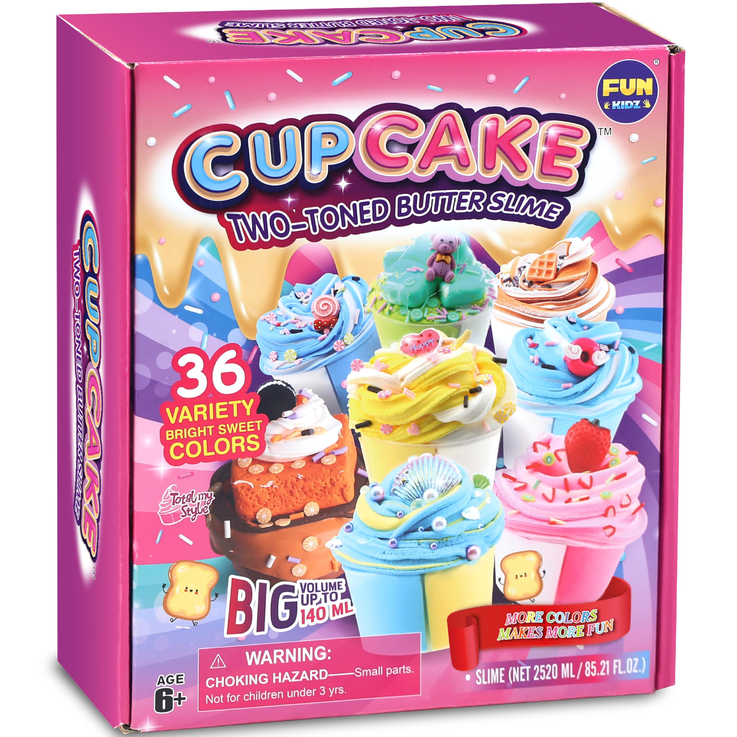 36 Big Cupcake Butter Slime Packs for Girls, Party Favors Slime Toys
| FunKidz Two Toned Butter Slime Kit for Kids, Pre